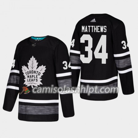 Camisola Toronto Maple Leafs Auston Matthews 34 2019 All-Star Adidas Preto Authentic - Homem